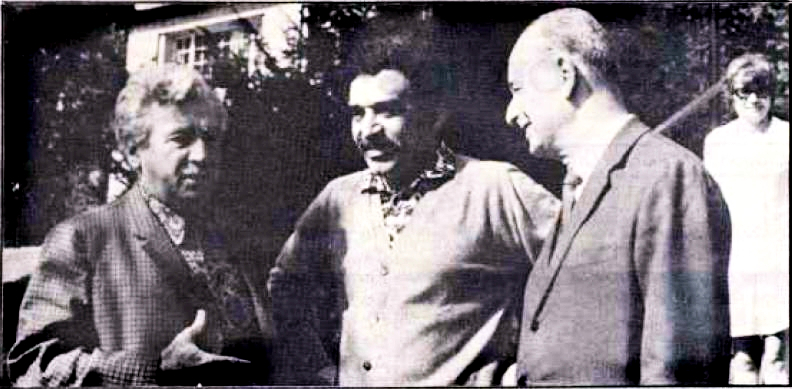 Gabriel García Márquez (centro) con Jorge Amado (a su izquierda) y Adonias Filho (a su derecha)-imágenes icónicas