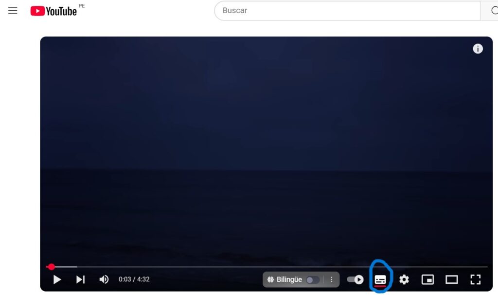 Cómo activar o desactivar los subtítulos en un video de YouTube